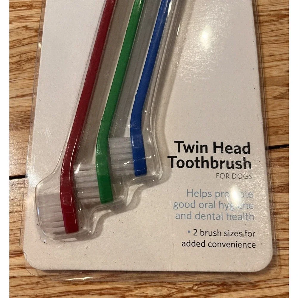 Petco Dog Toothbrush for Oral Care Double Head Freshener Teeth 3 PCs